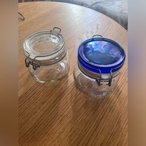 Bormioli Rocco 0.5L 1/2 L Swing Top Square Fido Food Jars , Italy